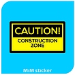 استیکر Caution