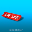 استیکر OFF LINE