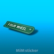 استیکر FOUR WHEEL