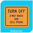 استیکر TURN OFF