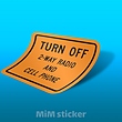 استیکر TURN OFF