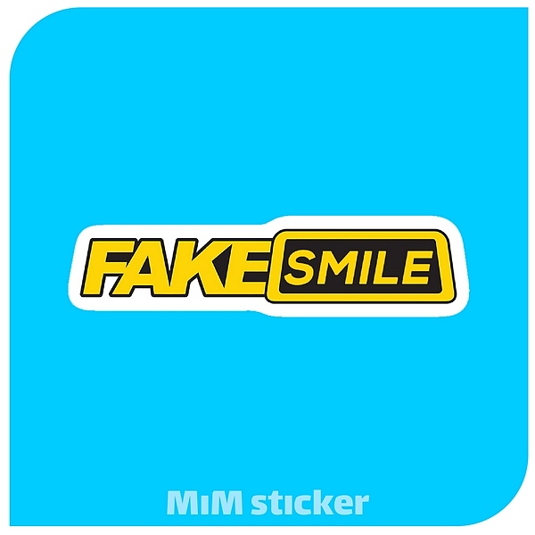استیکر Fake smile