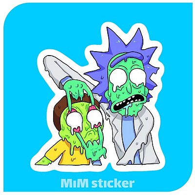 استیکر Rick and Morty 