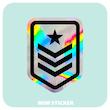 استیکر متالایز army logo