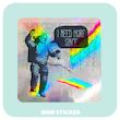 استیکر متالایز I need space 