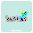 استیکر متالایز Besties