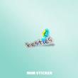 استیکر متالایز Besties