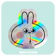استیکر متالایز خرگوش