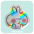 استیکر متالایز خرگوش