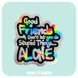 استیکر متالایز  good friends