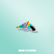 استیکر متالایز GUN