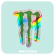 استیکر متالایز لوگو Monster energy