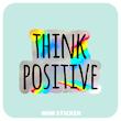 استیکر متالایز  Think positive