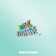 استیکر متالایز  Think positive