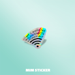 استیکر متالایز WI-FI