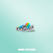 استیکر متالایز Young Forever