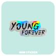استیکر متالایز Young Forever