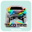 استیکر متالایز Taco Time
