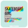 استیکر متالایز Skateboarding