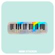 استیکر متالایز پیانو