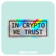 استیکر متالایز IN CRYPTO WE TRUST