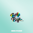 استیکر متالایز Boy Bye