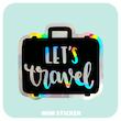 استیکر متالایز Lets Travel