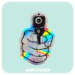 استیکر متالایز GUN