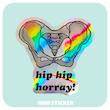 استیکر متالایز Hip hip horray