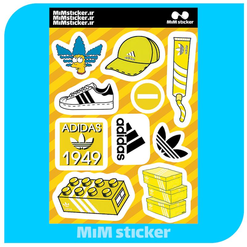 پک 10 عددی استیکر آدیداس adidas