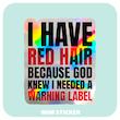 استیکر متالایز RED HAIR
