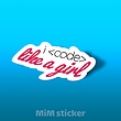 استیکر I code like girl