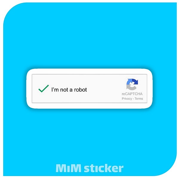  استیکر i'm not a robot