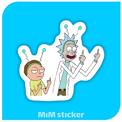 استیکر rick and morty