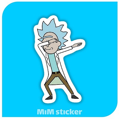 استیکر rick and morty