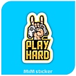 استیکر play hard