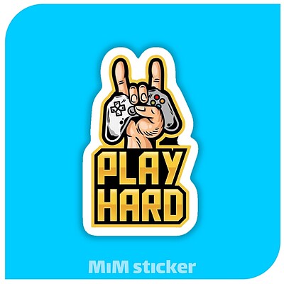 استیکر play hard