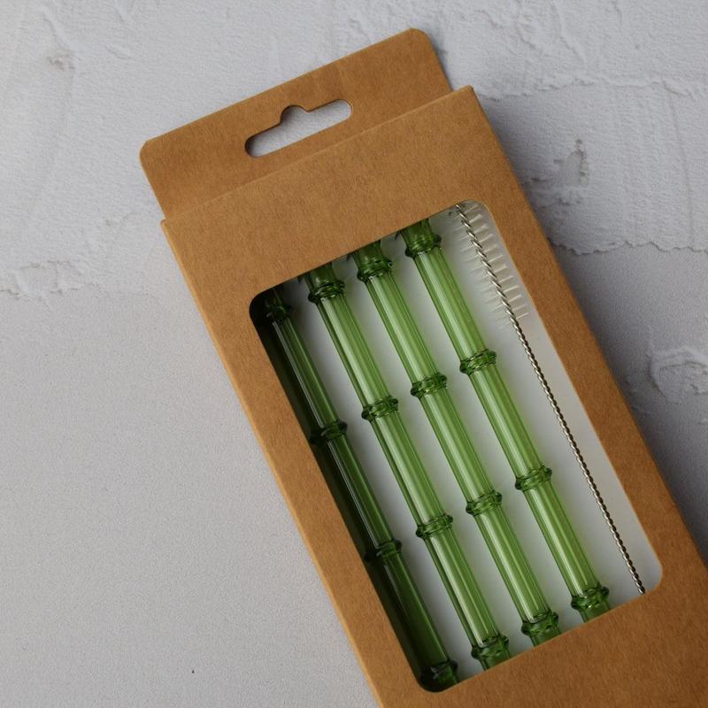 پک 4 تایی نی طرح بامبو به همراه نی‌شور