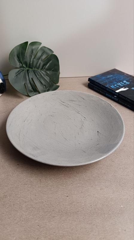 بشقاب ساده طوسی 