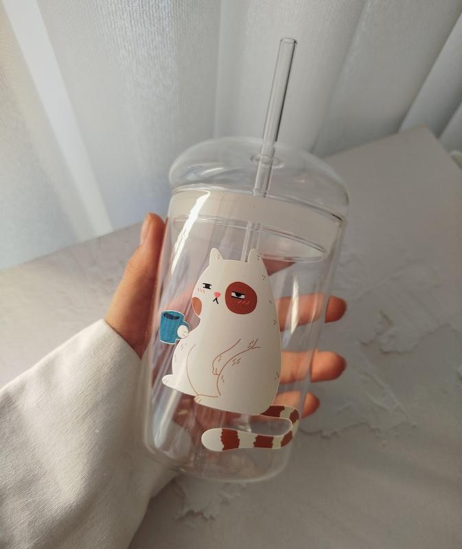 لیوان اسموتی گربه ای