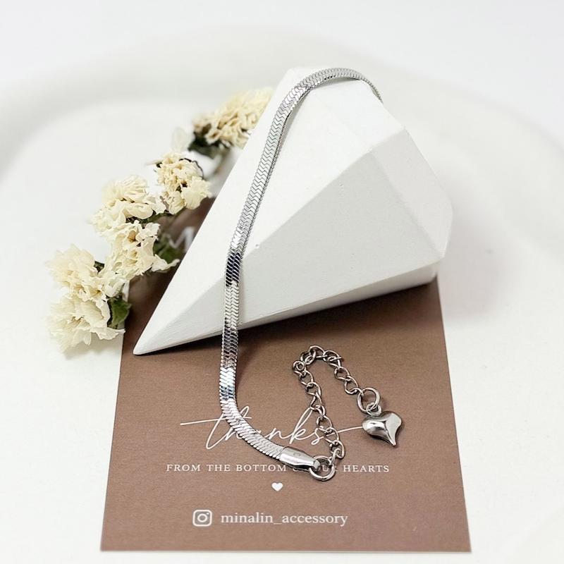 دستبند هرینگبون نقره ای