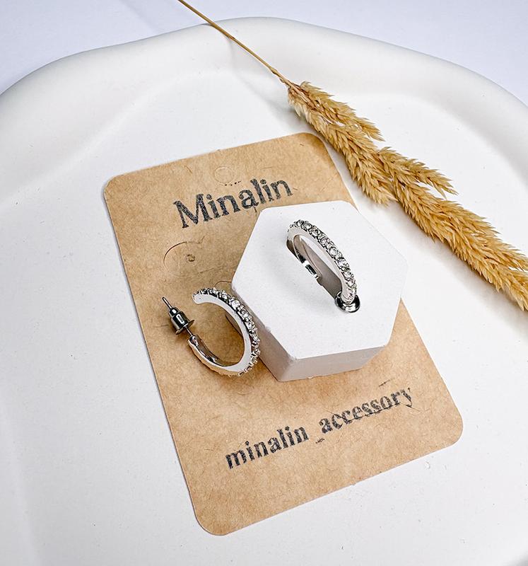 گوشواره نقره ای نگینی