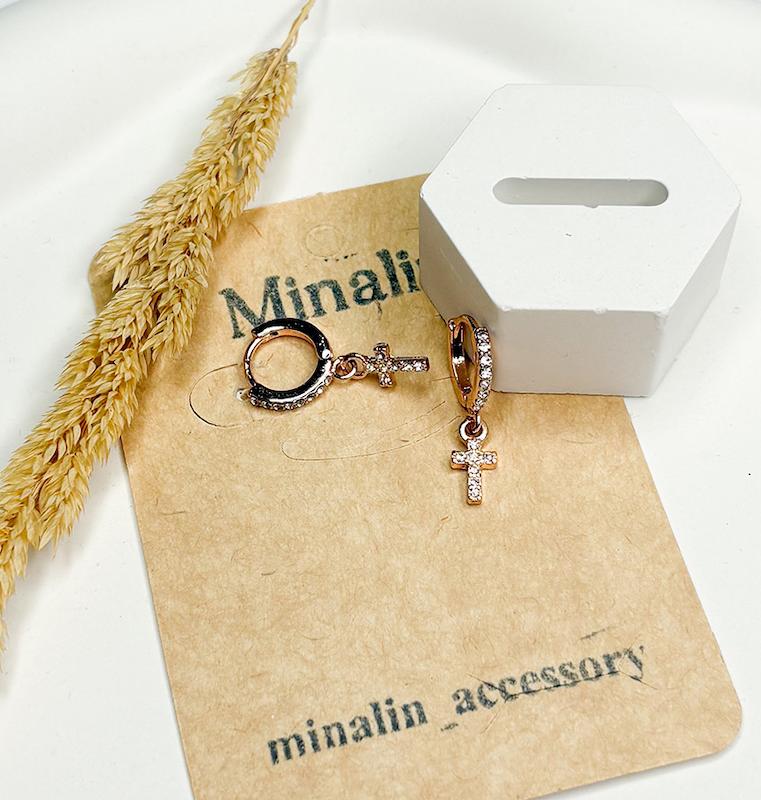 گوشواره صلیب طلایی