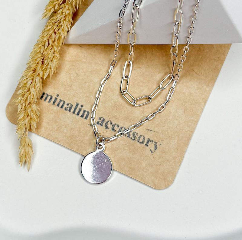 گردنبند 2تایی تو سینه ای گرد