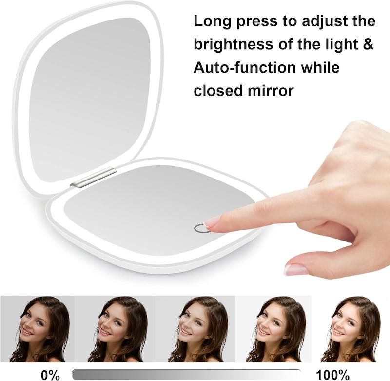 deweisn – آینه LED شارژی مدل Compact Mirror 