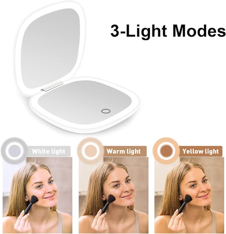 deweisn – آینه LED شارژی مدل Compact Mirror 