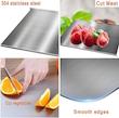 Premium Stainless Steel Cutting Board– تخته کار استیل لبه‌دار 