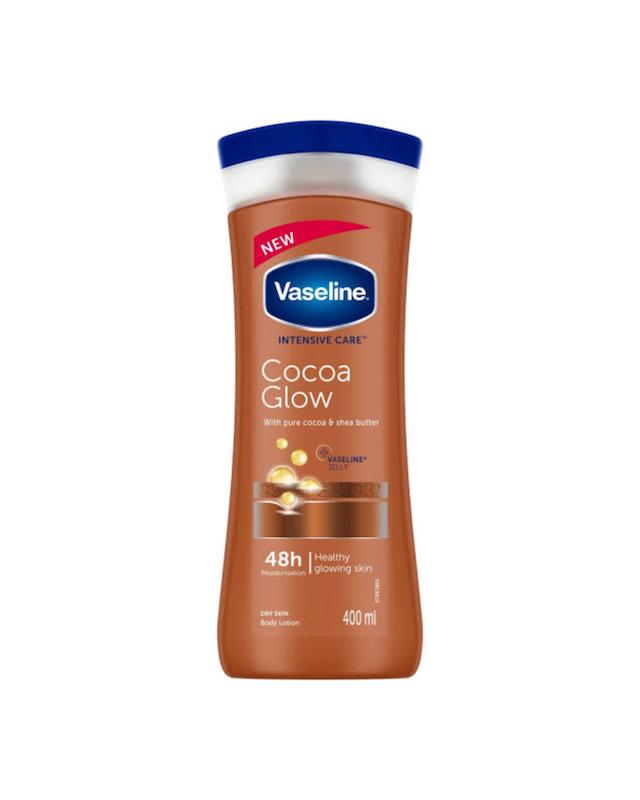 لوسیون بدن کاکائو وازلین Vaseline مدل Cocoa Glow حجم 400 میلی لیتر