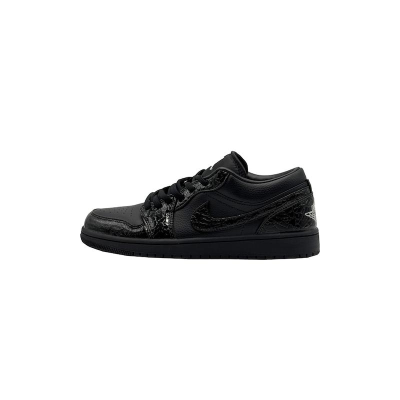 NIKE AJ1 low black croc  نایک جرد 1 مشکی سوسماری