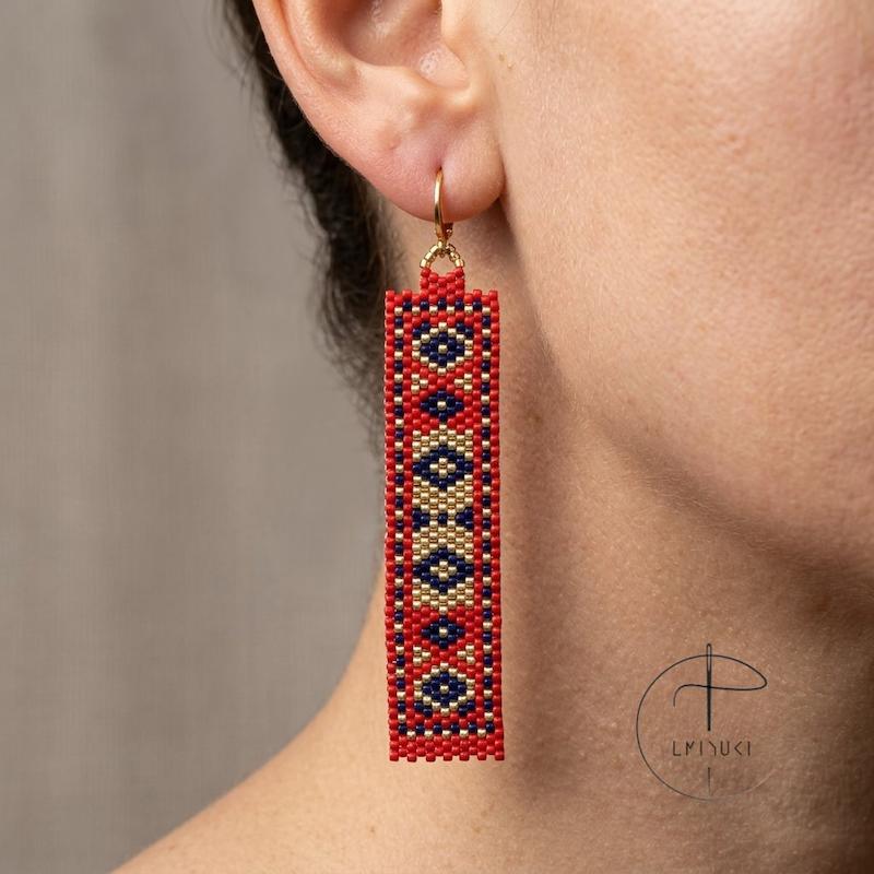گوشواره میوکی طرح ستونِ گلابتون